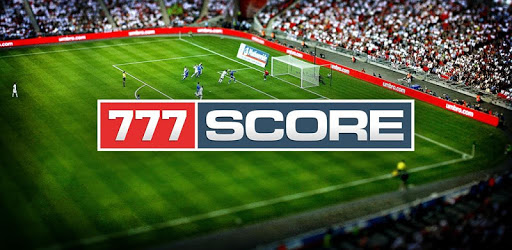 777score logo on background of football match