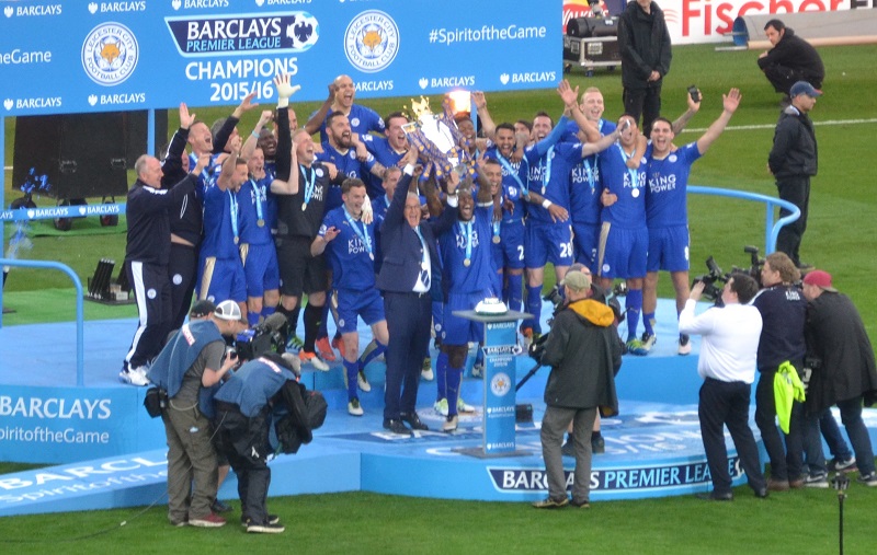 Leicester lifting the Premier League